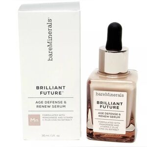BAREMINERALS BRILLIANT FUTURE AGE DEFENSE & RENEW SERUM NIB 1oz